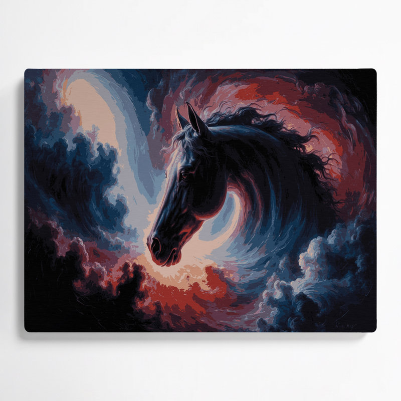 «Space Horsehead Nebula», art mural en métal mauve, H 12 po x l 18 po