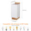 Siahna Wood Base Flush Mounted Wall Sconce