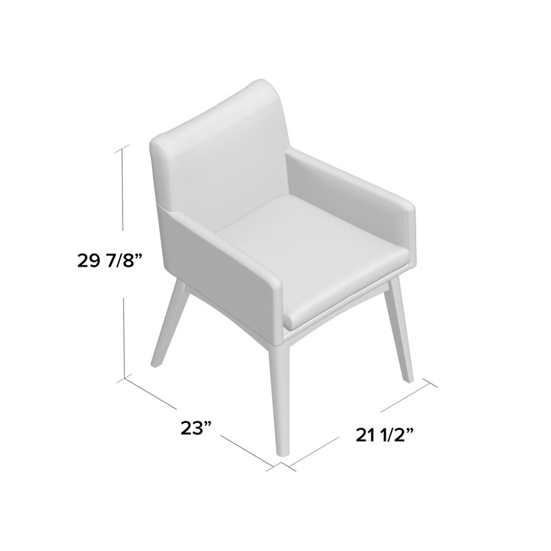 Chaise avec accoudoirs rembourrée Klimek, Gris foncé