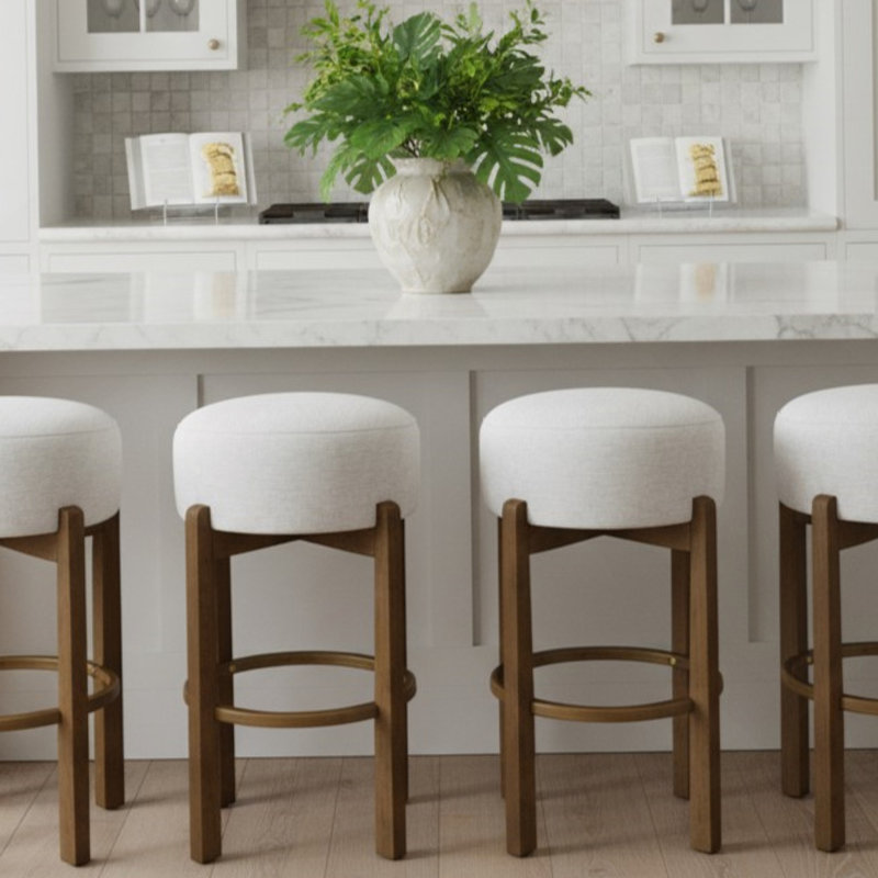Ensemble de 2 tabourets de bar pivotants à hauteur réglable avec dossier et repose-pieds, revêtement en similicuir pour plus de confort et de style