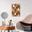 «Retro Christmas Squares», impression de paysage géométrique coloré abstrait arbre de Noël en hiver-522791995
