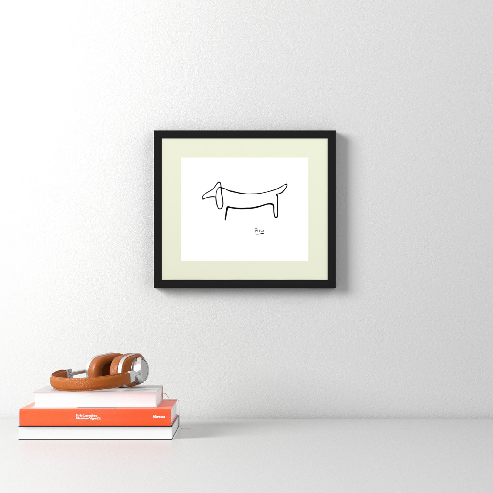 Midtown "Le Chien (The Dog)" Print, 13.25" H x 15.25" W x 0.75" D, Matte Black