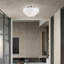 4 Light Bronze Extra Large Semi-Flush With Hand Crafted Off-White Colour Fabric Hardback Shades-672164011