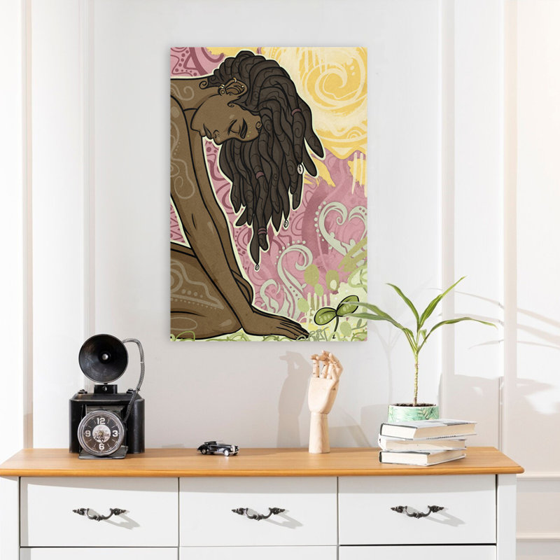Dayo - Art figuratif multicouleur, H 24 po x l 16 po