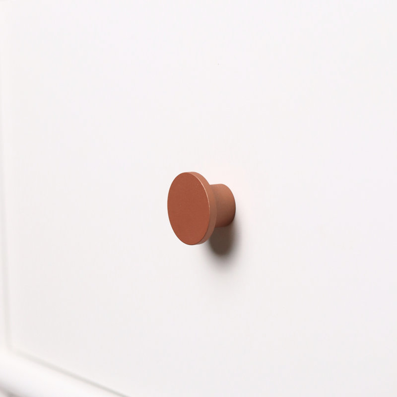 Bouton d'armoire rond en aluminium ROUS Hardware Mid-Century, Cuivre (brun)