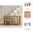 Handcrafted Acacia and Banana Woven Console Table With Side Tables For Foyer Styling - Narrow Entryway Storage And Hallway Sofa Table For Living Room - 55", Brown/Tan