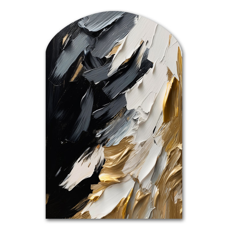 Lohman - Art abstrait en forme d'arche abstraite, H 34 po x l 25 po