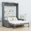 Lit escamotable mural Murphy avec coussin-859075535