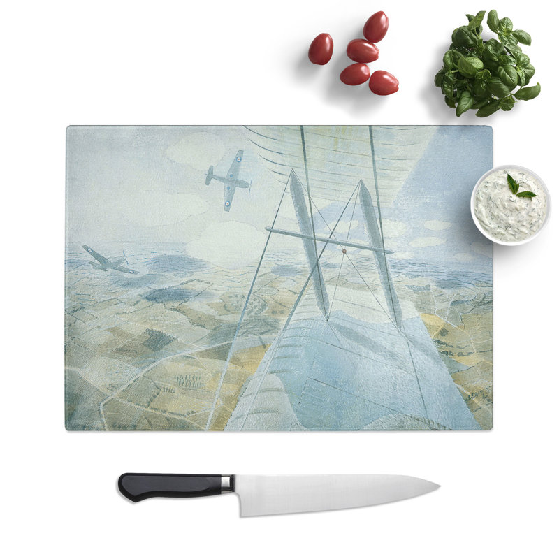 Hurricane in Flight by Eric Ravilious Chopping Board, 0.4cm H x 28.5cm W x 39cm L