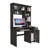 Compu 180 Hutch Desk, Multiple Shelves, Retractable Keyboard Tray, CPU Door Panel, One Drawer