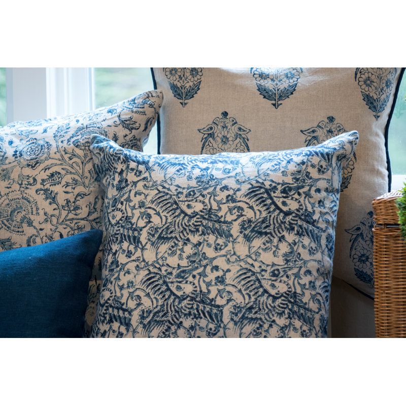 Crane Indigo Pillow Cover