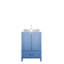 Ensemble de meuble-lavabo simple 23,6 po avec miroir Chakib-206979659