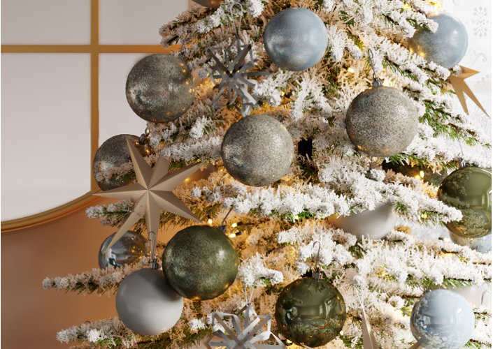 stylish white christmas tree lighting decorating ideas