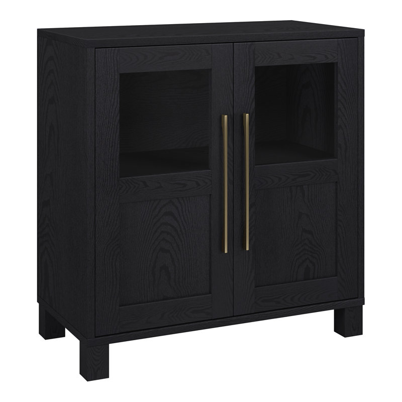 Holbrook 2 - Door Rectangle Accent Cabinet, Black Grain