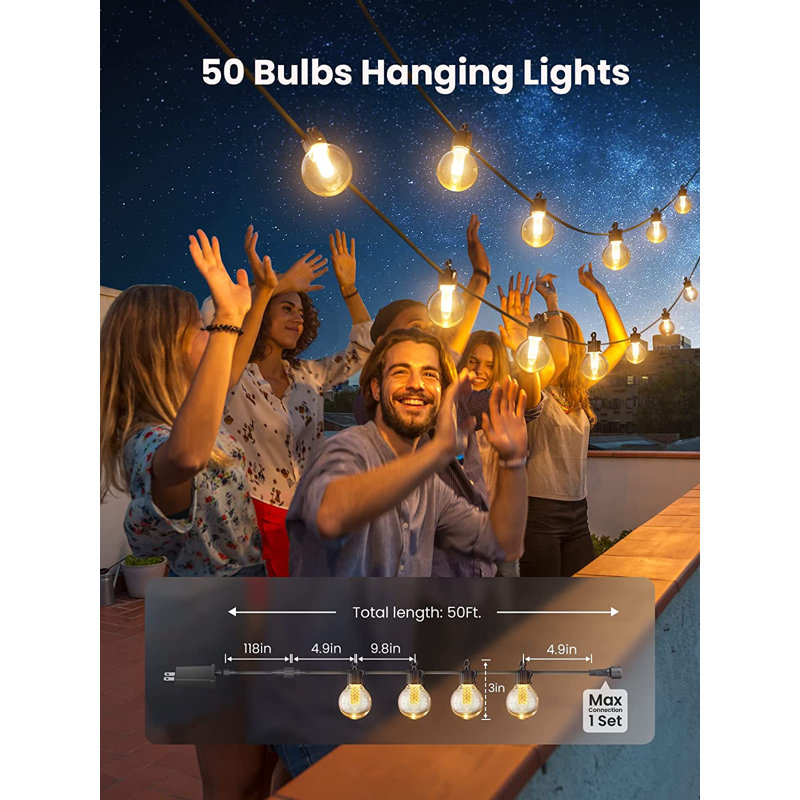 Guirlande de 50 lumières à piles