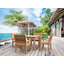 Bahama Outdoor 5 - Piece Teak Dining Set with Cushions