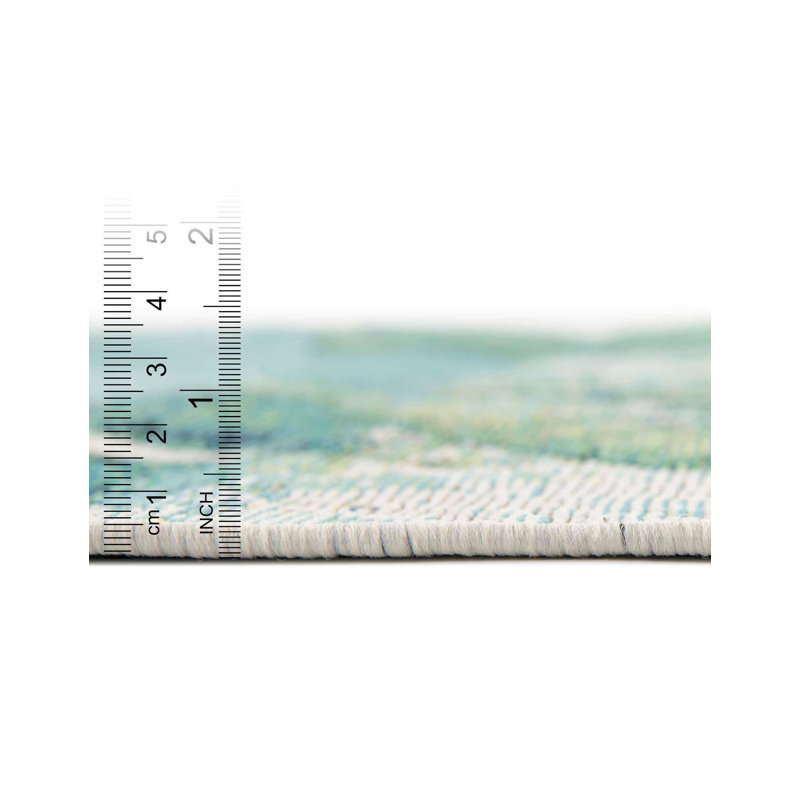 Tapis intérieur / extérieur Firman Wygant, Rond 4 pi 1 po