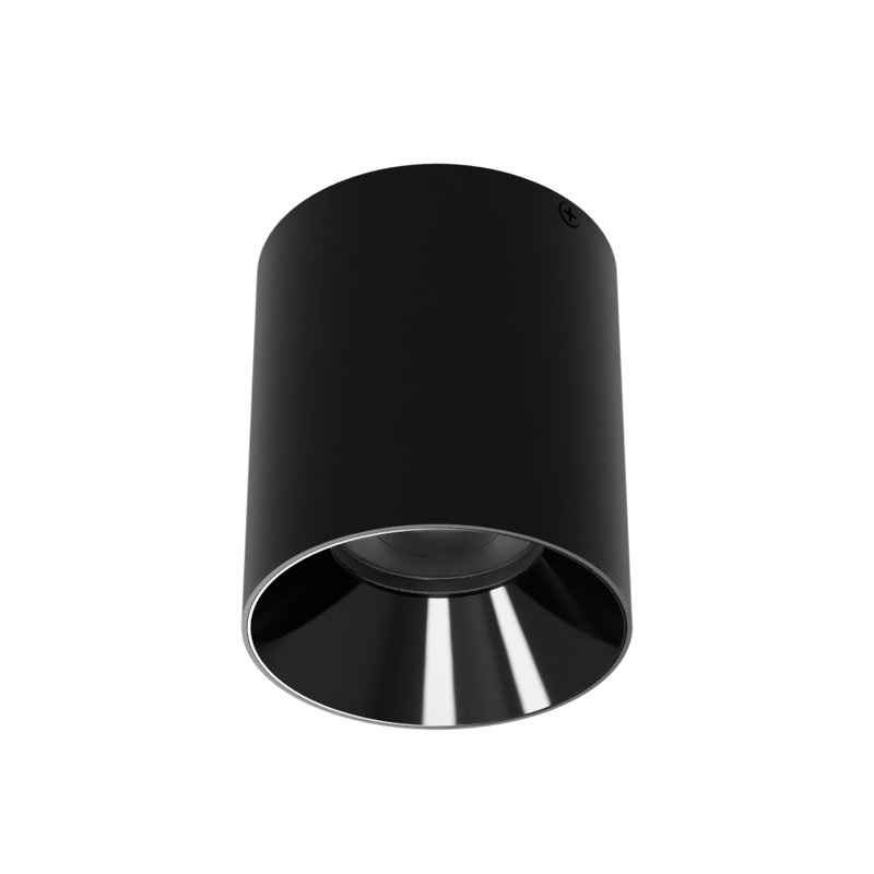 Plafonnier encastré rond à intensité variable 5 lumières Zoron, Noir, H 4,25 po x l 3,63 po x P 3,63 po, Étroit - 25 degrés