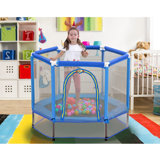 Kids Hexagon Trampoline with Safety Enclosure