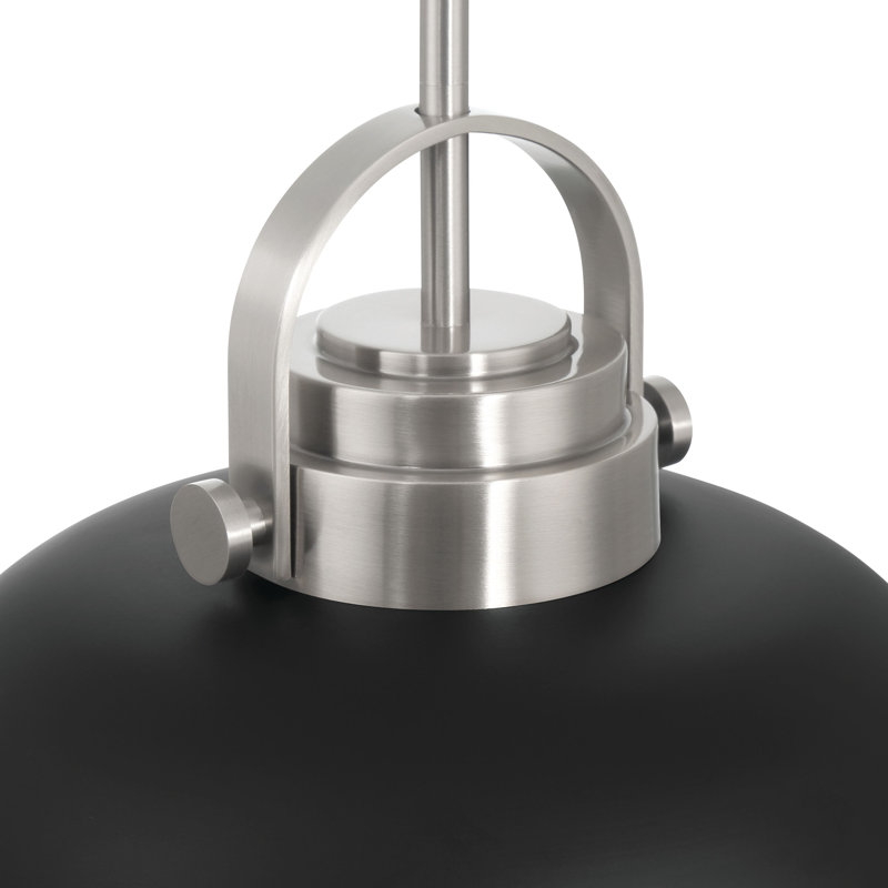 Grisel 1 - Light Dome Pendant, Nickel, Black