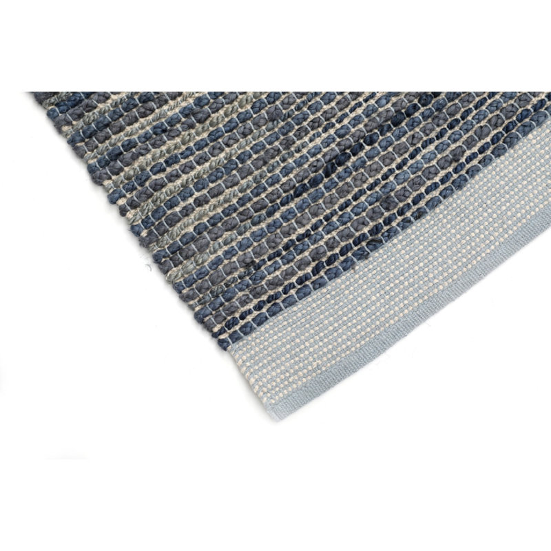 Vanora Striped Area Rug in Blue, Rectangle 7'6" x 9'6"