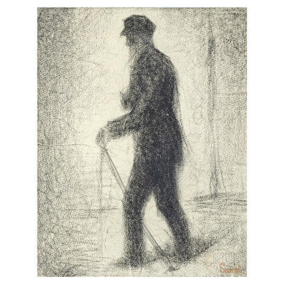 «Walking» par Georges Seurat - Impression giclée