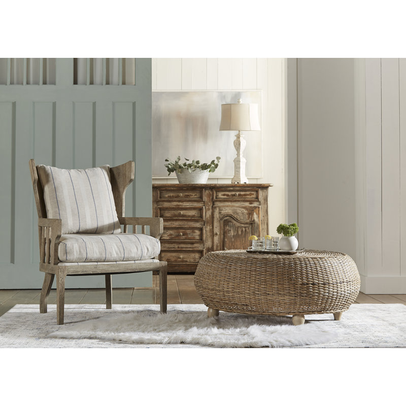 Kubu Round Ottoman, Dark Brown