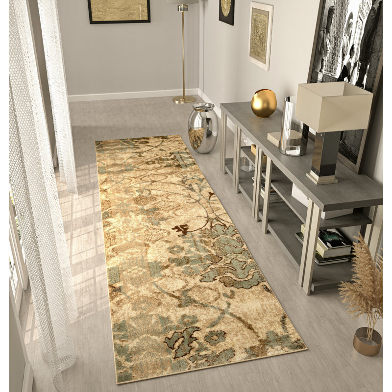 Adelayda Wool Patchwork Indoor / Outdoor Rug, Runner 2' x 8'