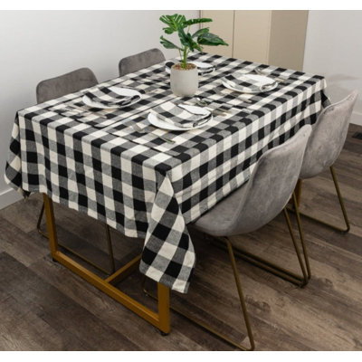 Vandelia Rectangle Gingham Cotton Tablecloth