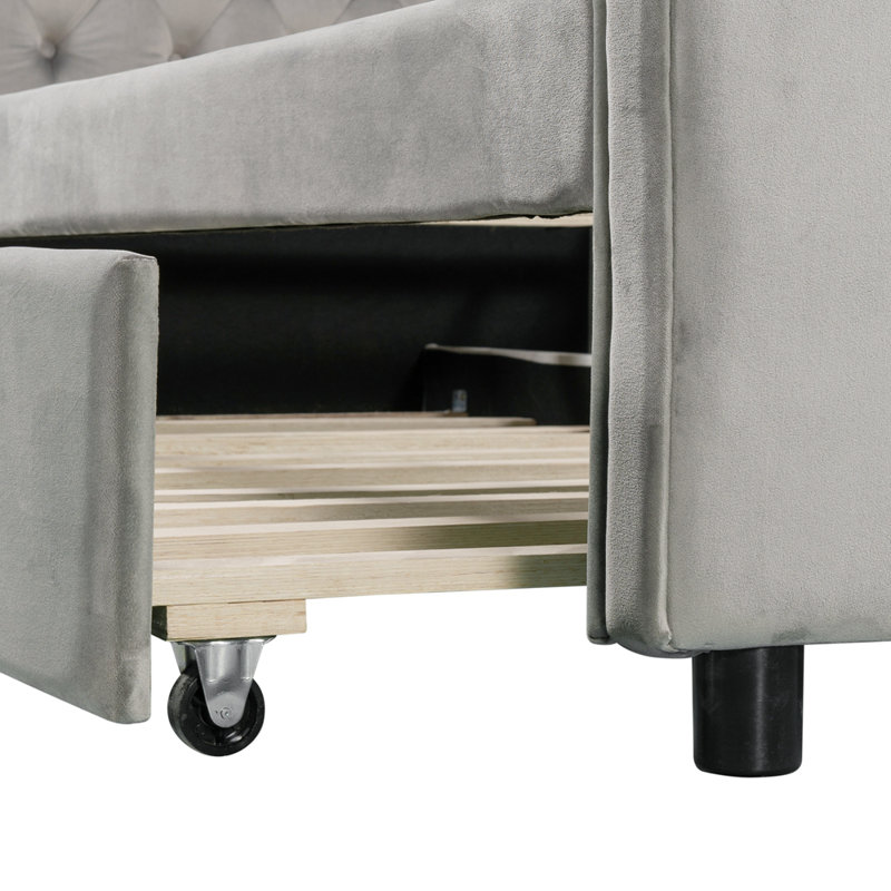 Gaurav Upholstered Daybed, Gray