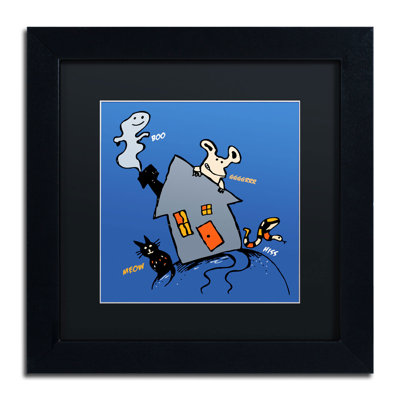 « halloween house » par carla martell, art encadré