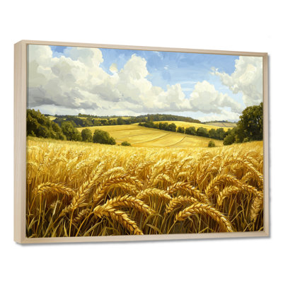 «Countryside Golden Fields In Summer Light I», art mural campagne