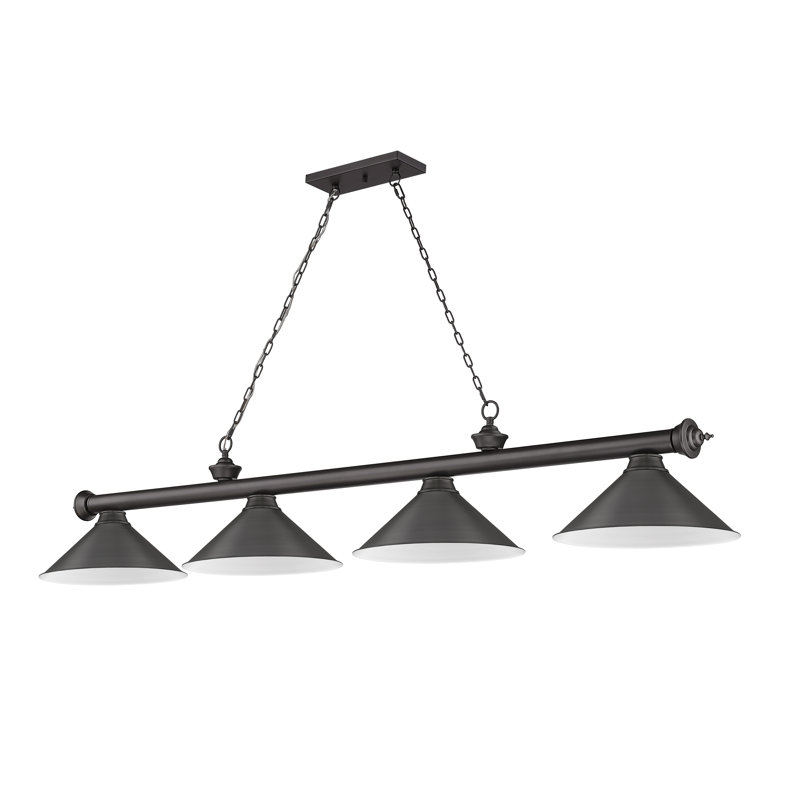 Billard 4 lumières Annaleisa, Bronze, Bronze
