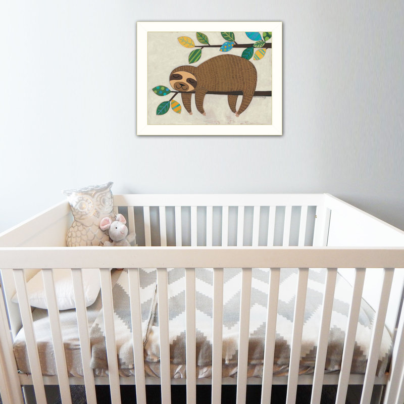 Art encadré suspendu sloth ii Katahdin, Cadre blanc