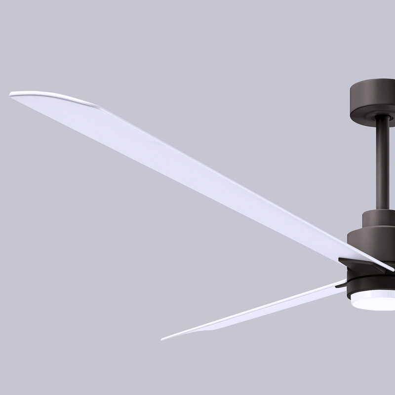 Ventilateur de plafond Alessandra, Blanc mat, Bronze texturé, 72"