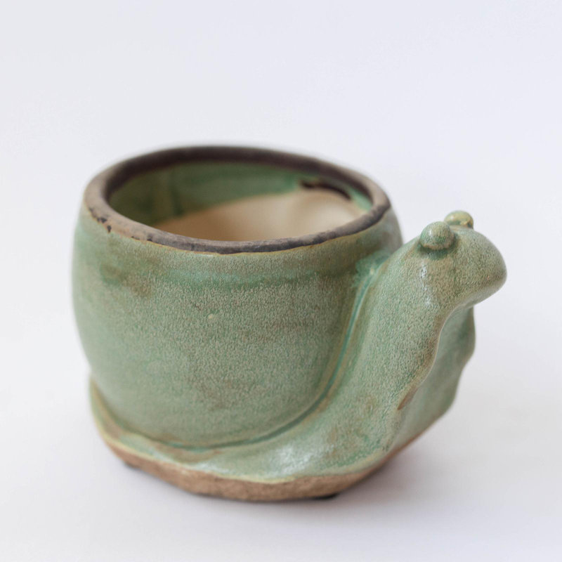 Ceramic Snail Flower Planter