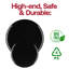 Assiettes à salade rondes et plates en plastique noir jetables (8,5 po) - 120 assiettes-1402235833