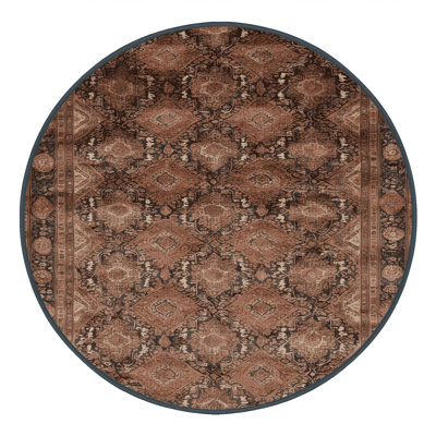 Machine Washable Persian Brown Area Rug