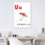 Alphabet Flash Cardes U - impression d'art graphique-52837244-52837248-52837257