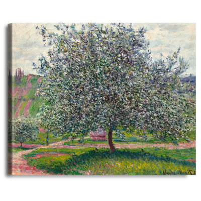 Reproduction d'art classique sur toile, "The Apple Tree" par Claude Monet, estampe numérique sur toile pour décoration intérieure
