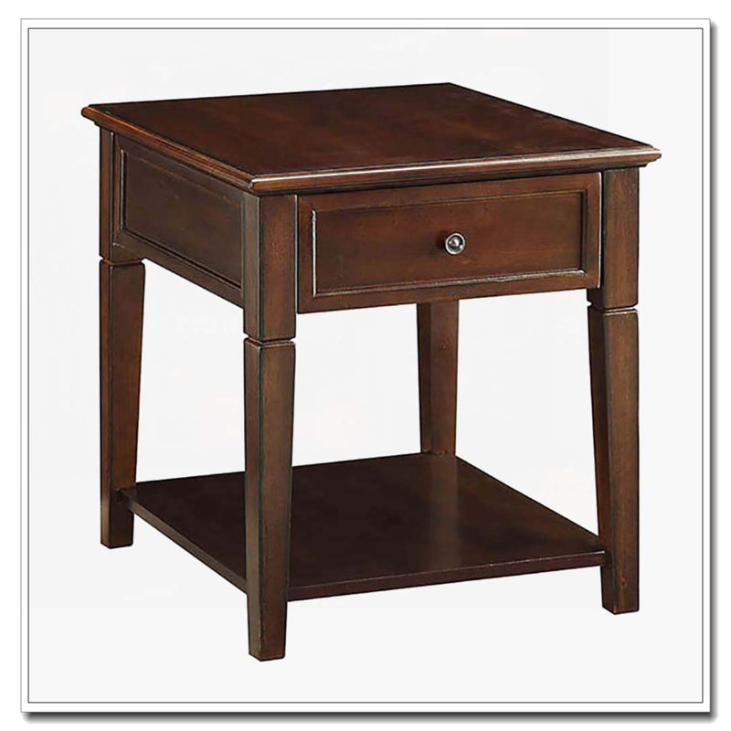 End Table with Bottom Shelf