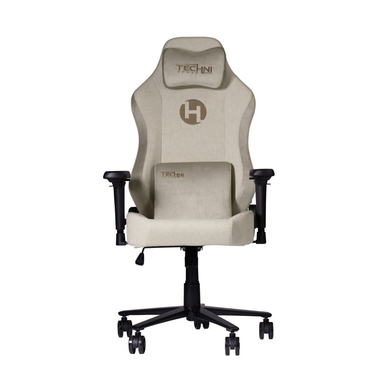 Sport F65C Fabric Memory Foam Gaming Chair, Beige