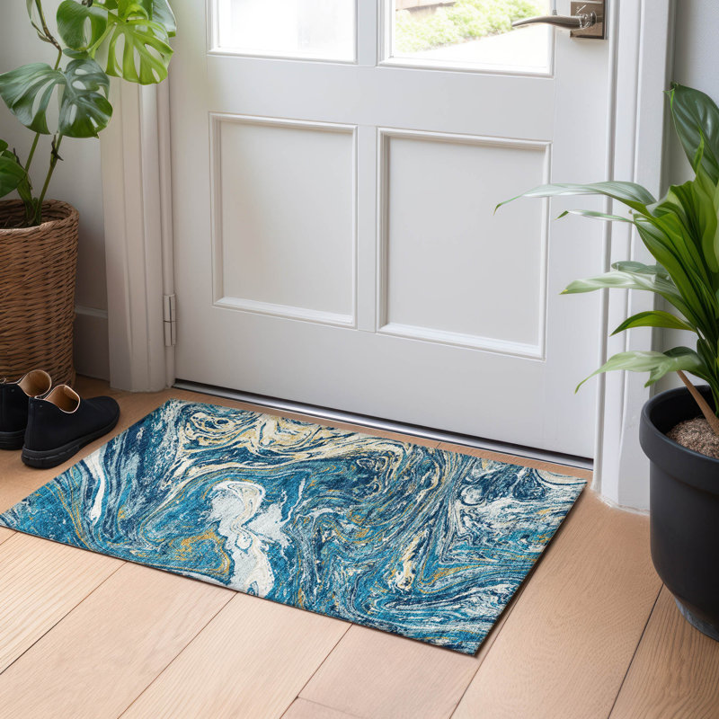  Tapis intérieur / extérieur lavable à la machine Chayden ACN1061, Rectangle 1 pi 8 po x 2 pi 6 po
