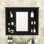 Armoire murale de salle de bain avec miroir et tablettes de rangement-115142046