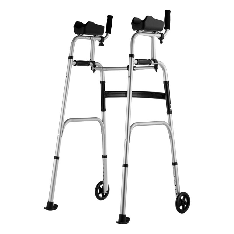 Tapis pliant 2 en 1 avec coussins d'accoudoirs et roulettes de 5 po réglables en hauteur