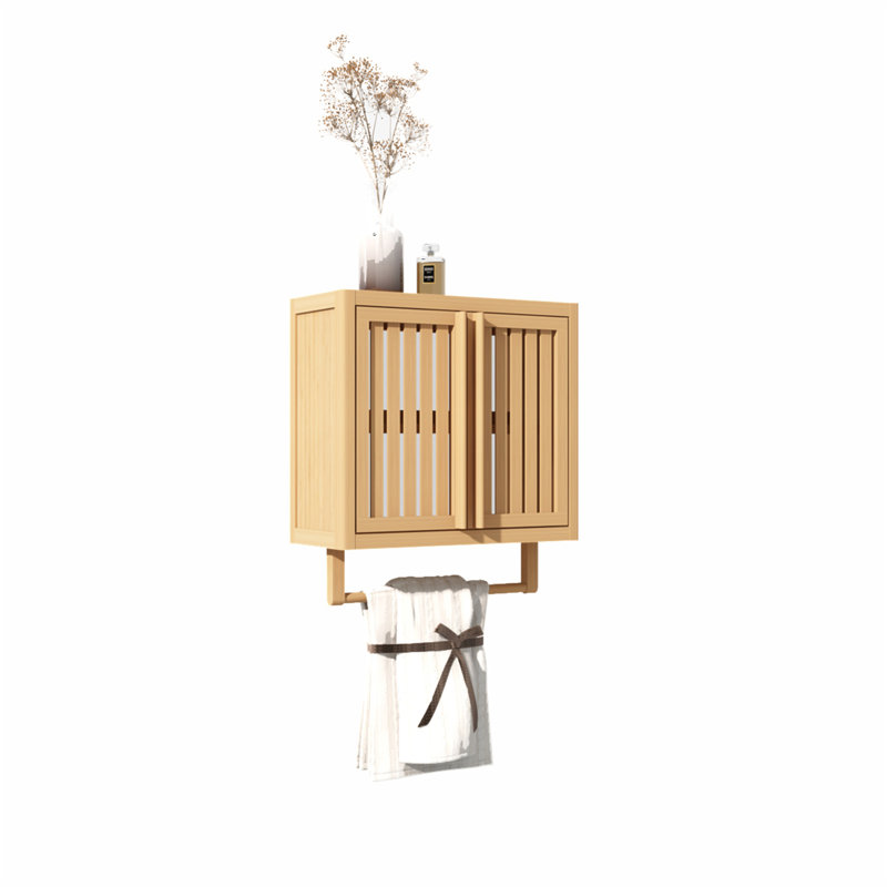 Wall-Mounted Bamboo Bathroom Cabinet With Storage, Perfect For Organizing And Maximizing Space In Any Room