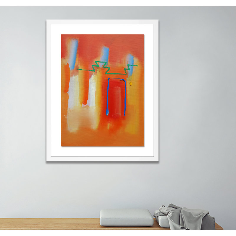 «Red Door» par Charles Stuart, reproduction d'art encadrée, Blanc, H 48 po x l 38 po x P 2,5 po
