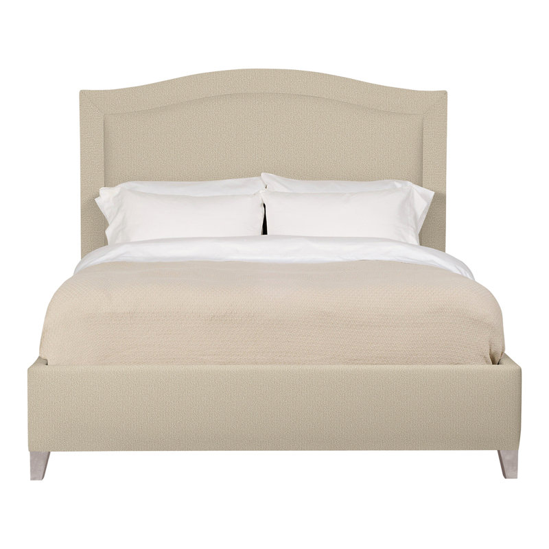 Caroline/Casey Upholstered Standard Bed, Dove Gray, Tuck Linen, Queen