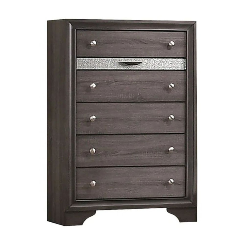 Commode 6 tiroirs 31,25 po de large Chrissy Grey