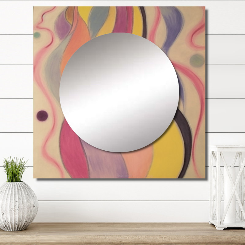 Humnah - Abstract Large Square Mirror For Wall Art Decor, 36" x 36"